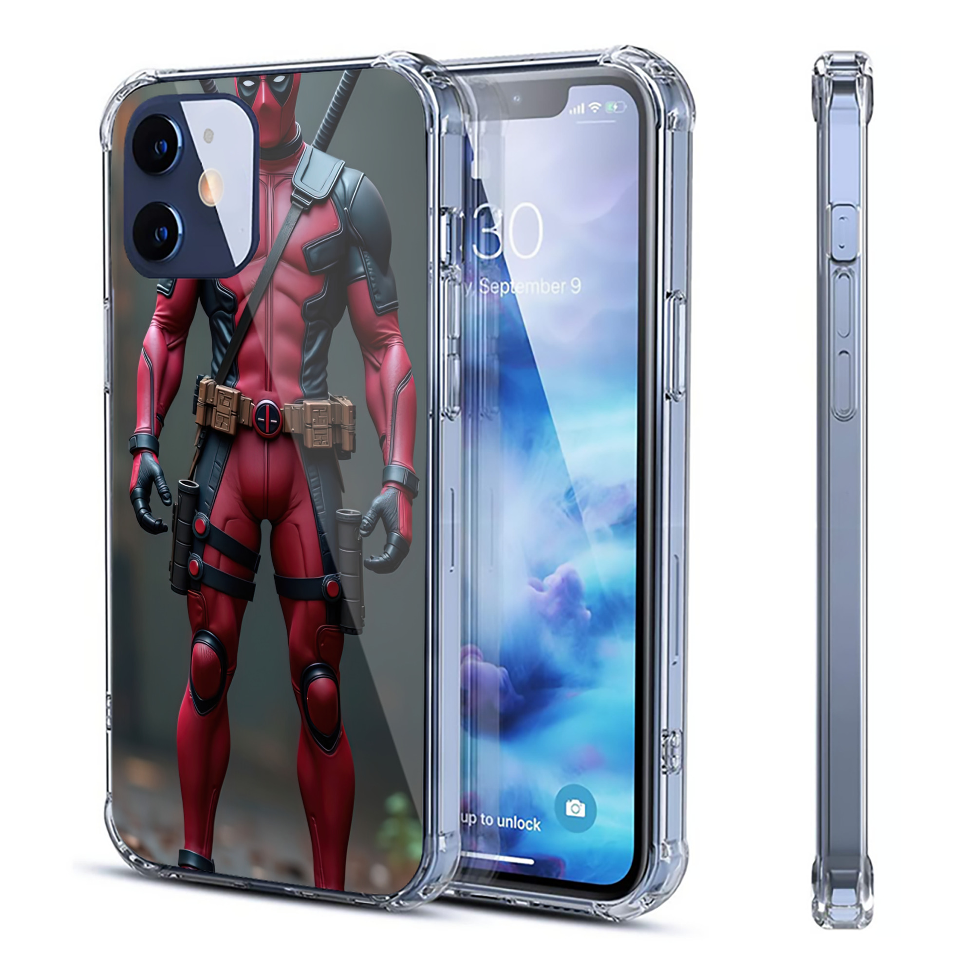 （画像用） Deadpool デッドプール 【iPhone 12シリーズ対応】透明スマホケース（クリアソフトケース）